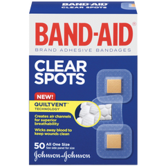 Band-Aid Brand Adhesive Bandages Clear Spots 50 Count