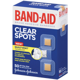 Band-Aid Brand Adhesive Bandages Clear Spots 50 Count