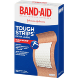 Band-Aid Brand Adhesive Bandages Extra Large Tough Strips 10 Count