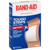 Band-Aid Brand Adhesive Bandages Extra Large Tough Strips 10 Count