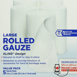 Band-Aid First Aid Covers Kling Large Rolled Gauze 5 Count