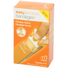 Easy Care Easy Access Bandage Fabric Assorted Large Medium and Junior 30 Count