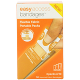 Easy Care Easy Access Bandage Fabric Assorted Large Medium and Junior 30 Count