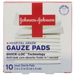 Johnson & Johnson First Aid Gauze Pads (2 x 2-inch) 10-Count Gauze Pads